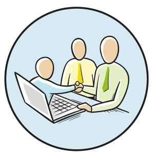 Piktogramm Begrüßung. Piktogramm Begrüßung.