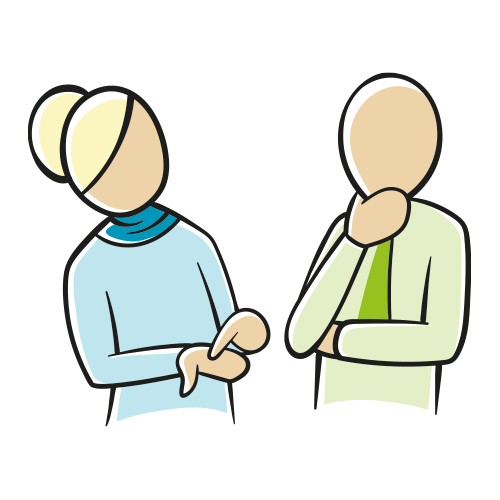 Piktogramm Gespräch.