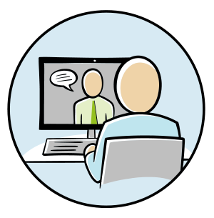 Piktogramm Videotelefonat. Piktogramm Videotelefonat.